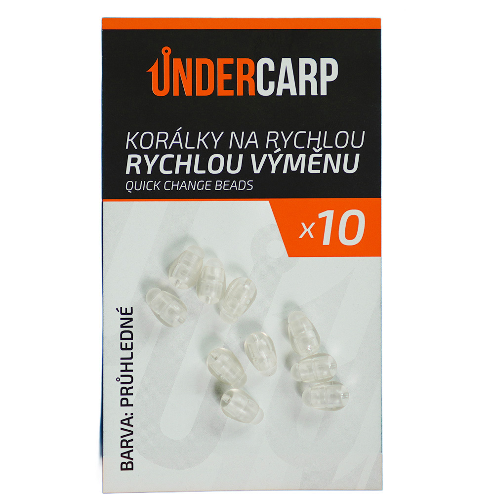 Korálky na rýchlu výmenu nadväzca Quick Change – priehľadné