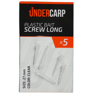 Plastic Bait Screw Long 27 mm Clear undercarp