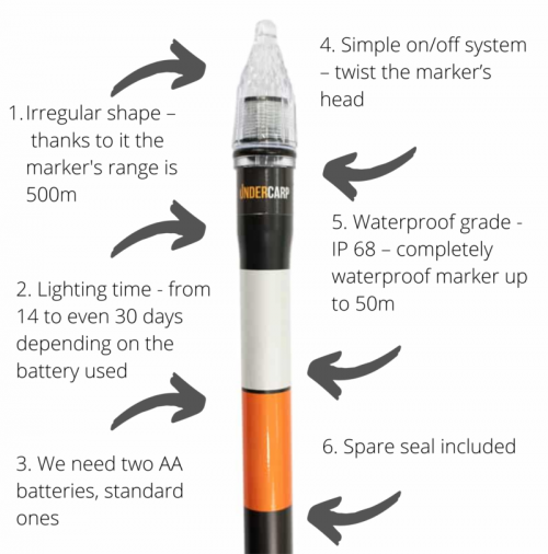 carp marker pole kit dusk sensor