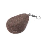 Carp Lead Flat Pear With Swivel undercarp Brown