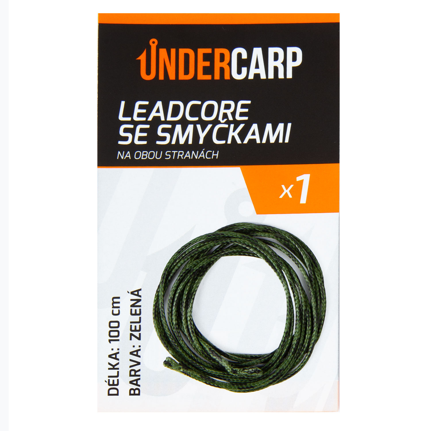 Leadcore se smyčkami na obou stranách zelená
